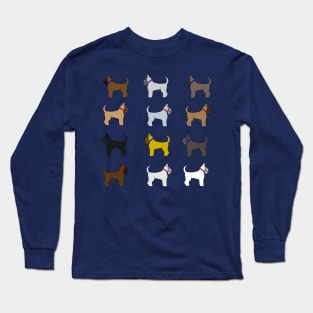 perritos de colores Long Sleeve T-Shirt